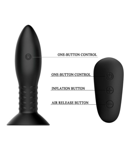 MR PLAY - PLUG CON BOLAS ROTADORAS NEGRO CONTROL REMOTO