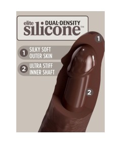 KING COCK - ELITE DILDO REALISTICO SILICONA 20.3 CM MARRON