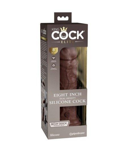 KING COCK - ELITE DILDO REALISTICO SILICONA 20.3 CM MARRON