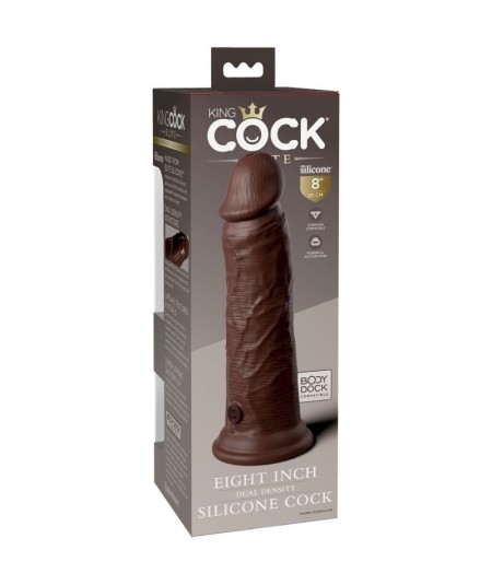 KING COCK - ELITE DILDO REALISTICO SILICONA 20.3 CM MARRON