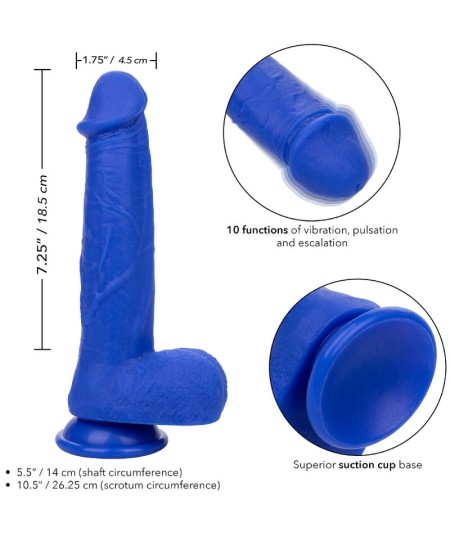 CALEXOTICS - ADMIRAL CAPTAIN DILDO REALISTICO VIBRADOR AZUL