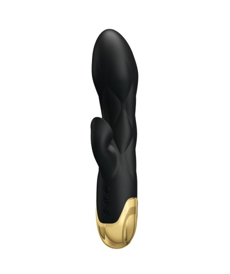 PRETTY LOVE - VIBRADOR DE LUJO BAÑADO EN ORO RECARGABLE NEGRO