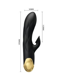 PRETTY LOVE - VIBRADOR DE LUJO BAÑADO EN ORO RECARGABLE NEGRO