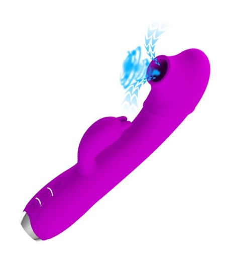 PRETTY LOVE - REGINA VIBRADOR-SUCCIONADOR RECARGABLE MORADO