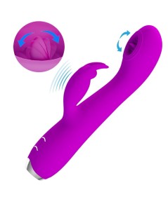 PRETTY LOVE - RACHEL VIBRADOR RECARGABLE CON SUCCIONADOR MORADO