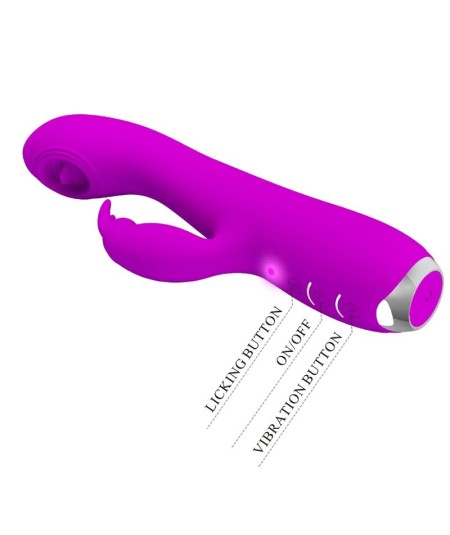 PRETTY LOVE - RACHEL VIBRADOR RECARGABLE CON SUCCIONADOR MORADO