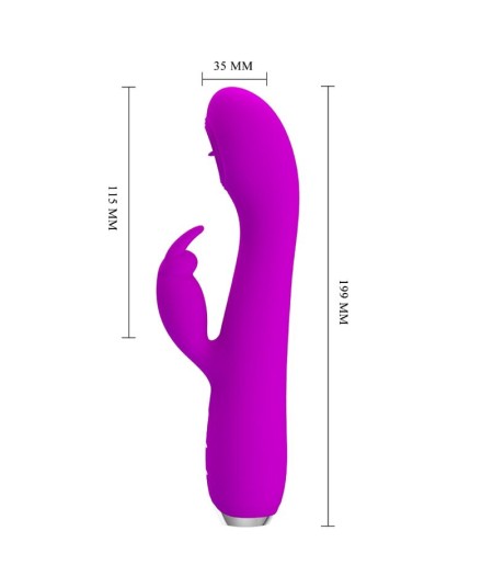 PRETTY LOVE - RACHEL VIBRADOR RECARGABLE CON SUCCIONADOR MORADO