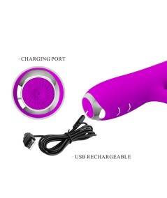 PRETTY LOVE - RACHEL VIBRADOR RECARGABLE CON SUCCIONADOR MORADO