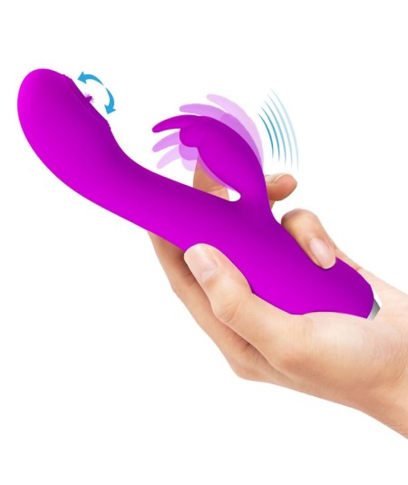 PRETTY LOVE - RACHEL VIBRADOR RECARGABLE CON SUCCIONADOR MORADO