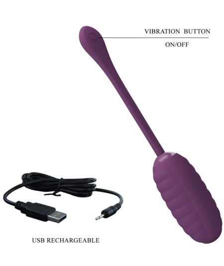 PRETTY LOVE - CASPER HUEVO VIBRADOR RECARGABLE MORADO