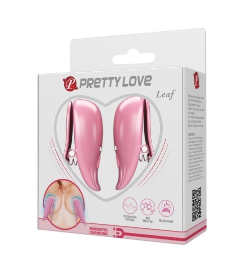 PRETTY LOVE - LEAF PINZAS VIBRATORIAS PARA PEZONES ROSA