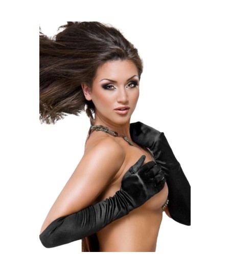 CHILIROSE - CR 3192 GUANTES SATINADO NEGRO