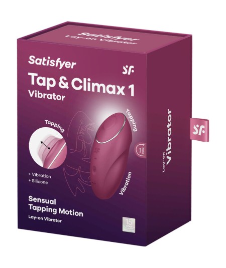 SATISFYER - TAP & CLIMAX 1 VIBRADOR LAY-ON ROJO