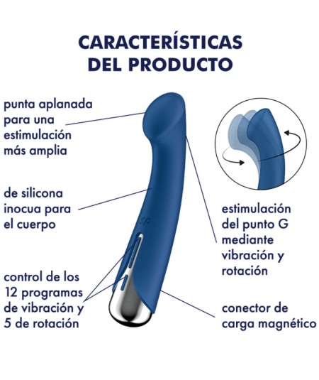 SATISFYER - SPINNING G-SPORT 1 VIBRADOR ROTADOR AZUL