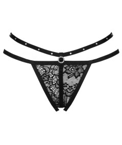 LIVCO CORSETTI FASHION - NOMADE TANGA CROTCHLESS NEGRO S/M