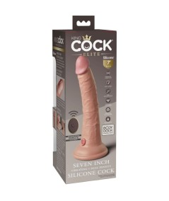 KING COCK - ELITE DILDO REALISTICO VIBRADOR & SILICONA CONTROL REMOTO 17.8 CM