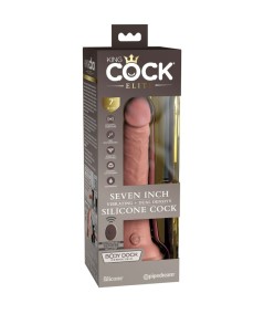 KING COCK - ELITE DILDO REALISTICO VIBRADOR & SILICONA CONTROL REMOTO 17.8 CM