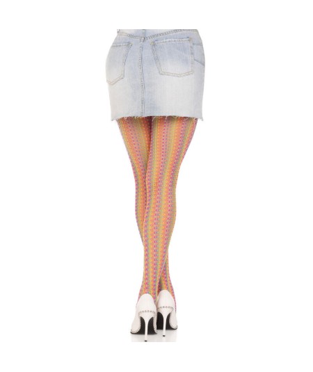 LEG AVENUE - MEDIAS DE CROCHET MULTICOLOR