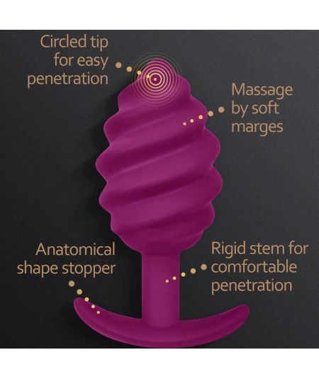 G-VIBE - GPLUG TWIST 2 PLUG ANAL MORADO