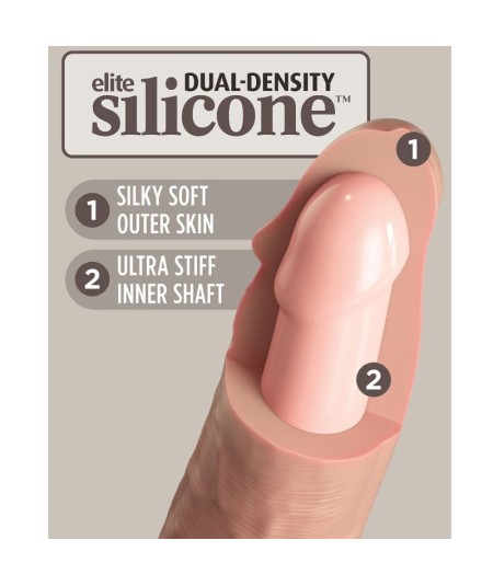 KING COCK - ELITE DILDO REALISTICO SILICONA 20.3 CM