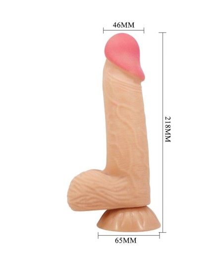 PRETTY LOVE - SLIDING SKIN SERIES DILDO REALÍSTICO CON VENTOSA PIEL DESLIZANTE 20.6 CM