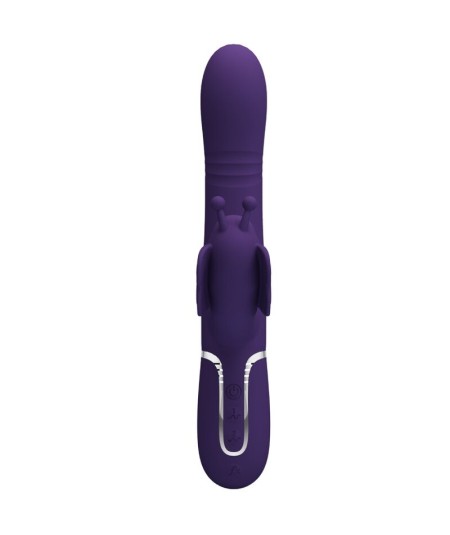 PRETTY LOVE - VIBRADOR RABBIT MULTIFUNCIÓN 4 EN 1 MARIPOSA MORADO