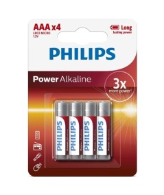 PHILIPS - POWER ALKALINE PILA AAA LR03 BLISTER*4