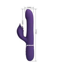 PRETTY LOVE - ZALIN VIBRADOR RABBIT PERLAS 4 EN 1 MORADO