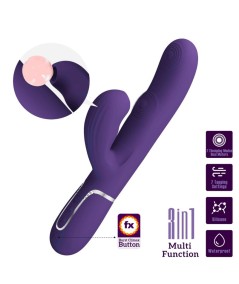 PRETTY LOVE - PERLITA VIBRADOR PUNTO G 3 EN 1 MULTIFUNCIÓN MORADO