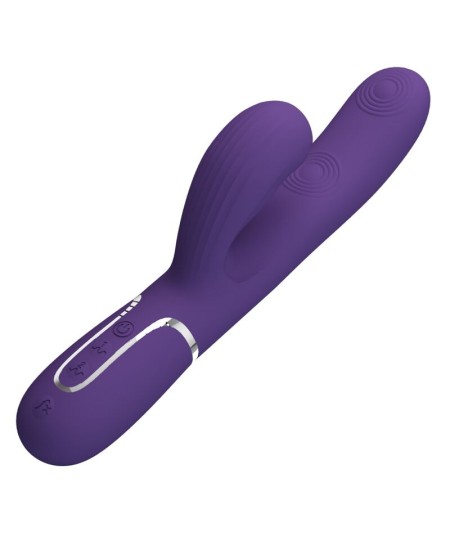 PRETTY LOVE - PERLITA VIBRADOR PUNTO G 3 EN 1 MULTIFUNCIÓN MORADO