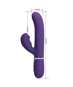 PRETTY LOVE - PERLITA VIBRADOR PUNTO G 3 EN 1 MULTIFUNCIÓN MORADO