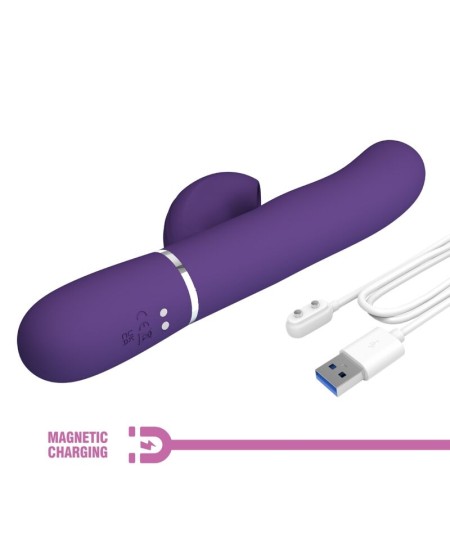 PRETTY LOVE - PERLITA VIBRADOR PUNTO G 3 EN 1 MULTIFUNCIÓN MORADO