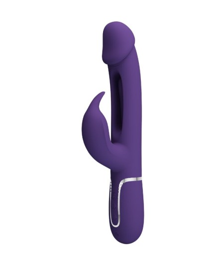 PRETTY LOVE - KAMPAS VIBRADOR RABBIT 3 EN 1 MULTIFUNCIÓN CON LENGUA VIOLETA