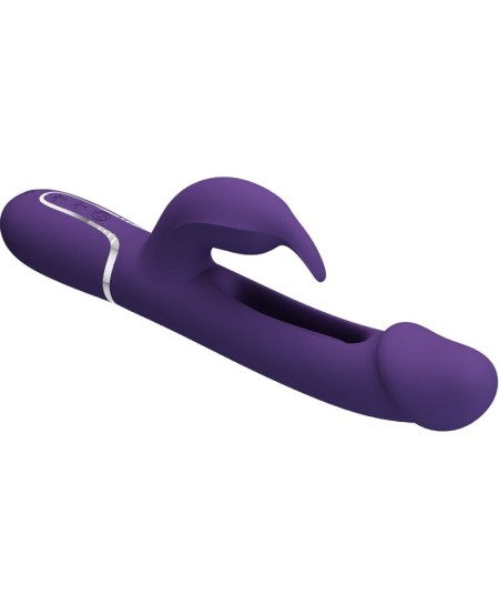 PRETTY LOVE - KAMPAS VIBRADOR RABBIT 3 EN 1 MULTIFUNCIÓN CON LENGUA VIOLETA