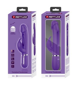 PRETTY LOVE - KAMPAS VIBRADOR RABBIT 3 EN 1 MULTIFUNCIÓN CON LENGUA VIOLETA