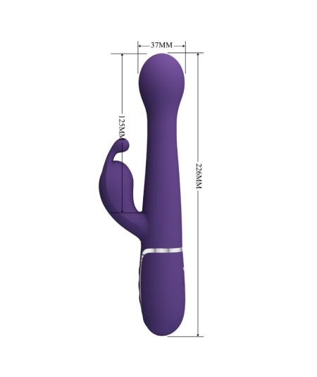 PRETTY LOVE - DEJON VIBRADOR RABBIT 3 EN 1 MULTIFUNCIÓN MORADO