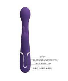 PRETTY LOVE - DEJON VIBRADOR RABBIT 3 EN 1 MULTIFUNCIÓN MORADO