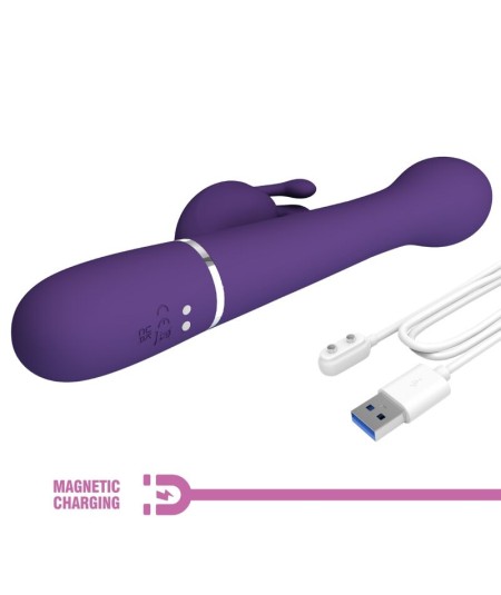 PRETTY LOVE - DEJON VIBRADOR RABBIT 3 EN 1 MULTIFUNCIÓN MORADO