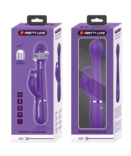 PRETTY LOVE - DEJON VIBRADOR RABBIT 3 EN 1 MULTIFUNCIÓN MORADO