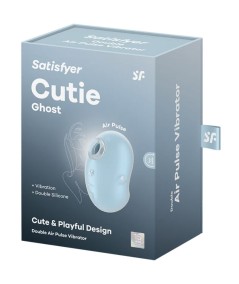 SATISFYER - CUTIE GHOST VIBRADOR LAY-ON AZUL CLARO