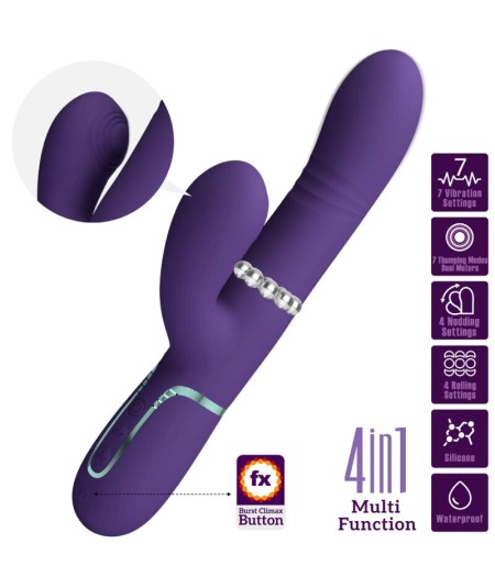 PRETTY LOVE - VIBRADOR PUNTO G MULTIFUNCIÓN MORADO