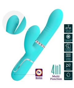 PRETTY LOVE - VIBRADOR PUNTO G MULTIFUNCIÓN VERDE AGUA