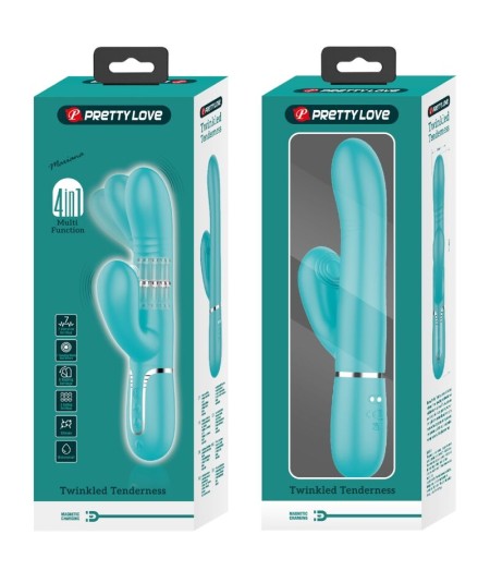 PRETTY LOVE - VIBRADOR PUNTO G MULTIFUNCIÓN VERDE AGUA