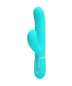 PRETTY LOVE - PERLITA VIBRADOR PUNTO G 3 EN 1 MULTIFUNCIÓN VERDE AGUA