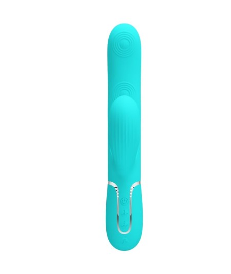 PRETTY LOVE - PERLITA VIBRADOR PUNTO G 3 EN 1 MULTIFUNCIÓN VERDE AGUA