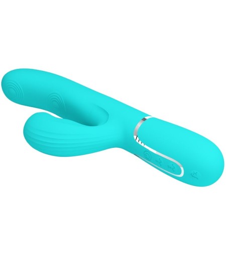 PRETTY LOVE - PERLITA VIBRADOR PUNTO G 3 EN 1 MULTIFUNCIÓN VERDE AGUA