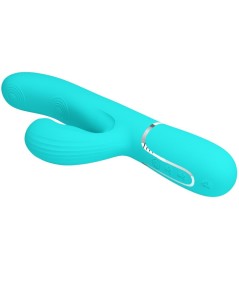 PRETTY LOVE - PERLITA VIBRADOR PUNTO G 3 EN 1 MULTIFUNCIÓN VERDE AGUA