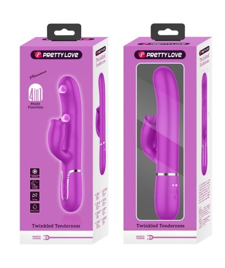 PRETTY LOVE - VIBRADOR RABBIT CON LICKING FUCSIA