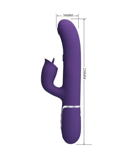 PRETTY LOVE - VIBRADOR RABBIT CON LICKING MORADO