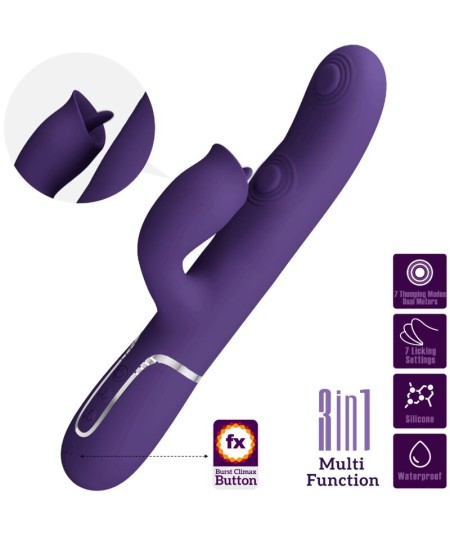 PRETTY LOVE - VIBRADOR RABBIT CON LICKING MORADO